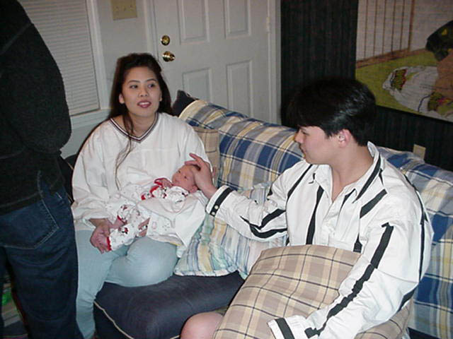 Trying very hard to get the right pose for a baby announcement