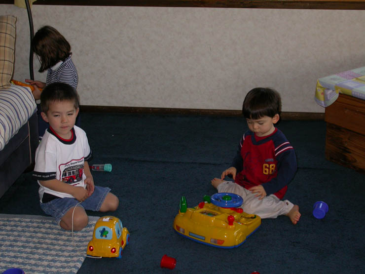 Akira's 3rd birthday party, my (maybe) new office, kids on our new sailboat
